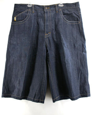 Vintage Y2k Mecca Baggy Shorts Mens 44 Dark Blue Grunge Jorts Denim 90s USA